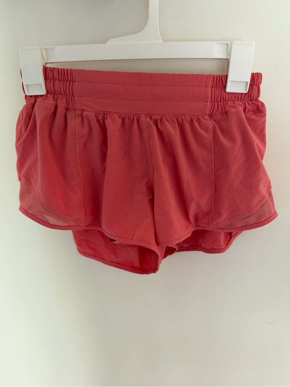 Coral Lululemon shorts